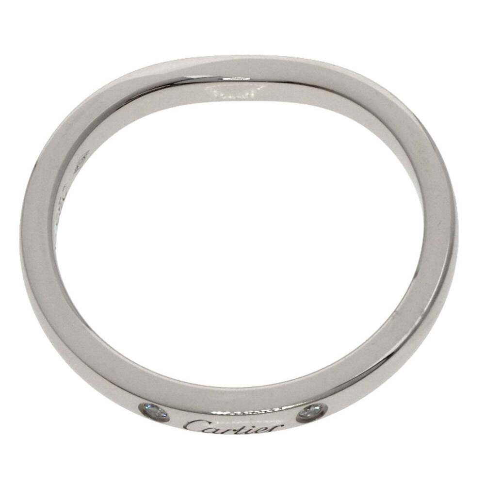 CARTIER Silver Diamond Ring #49 - Picture 4 of 8